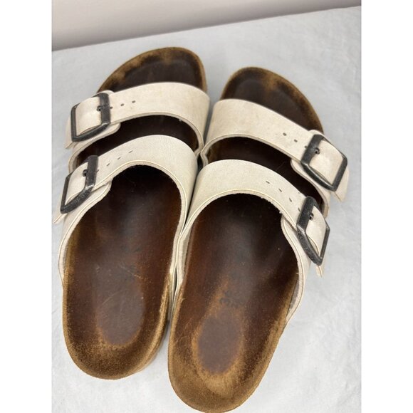 BIRKENSTOCK Arizona Womens 36 White Cork Slip On - Picture 5 of 8